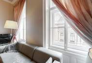 Unbefristet! ELEGANTE ALTBAUWOHNUNG, komplett möbliert, schönes Haus, hofseitiger Balkon, TOP LAGE!