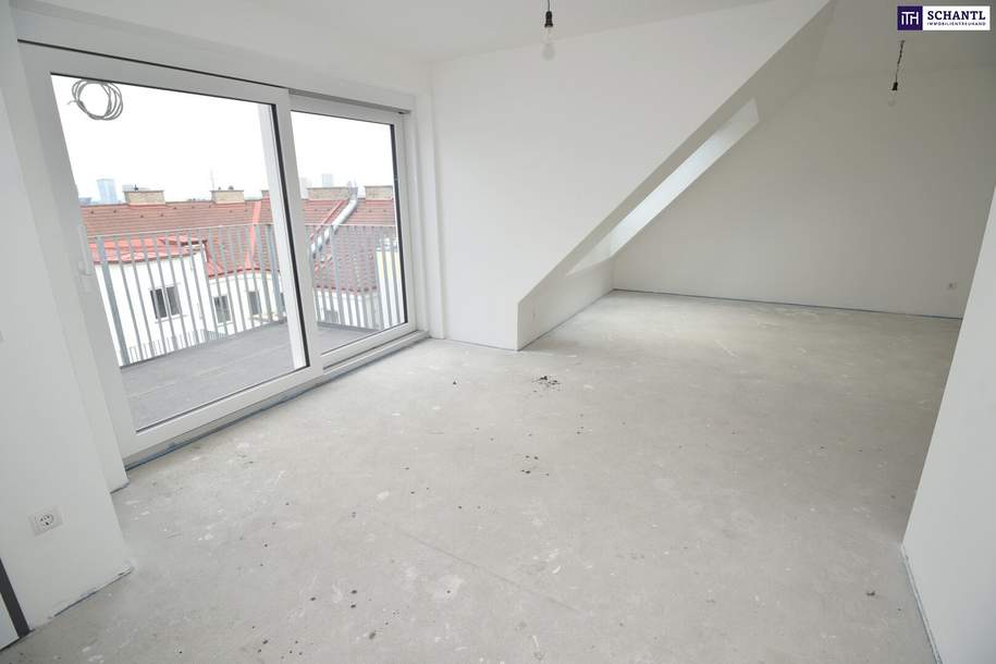 Stadtleben mit Weitblick – Helle Dachgeschosswohnung mit Sonnenbalkon - Nahe Hauptbahnhof - Überzeugen Sie sich selbst von dieser Immobilie!, Wohnung-kauf, 429.000,€, 1100 Wien 10., Favoriten