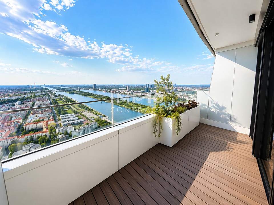 45. Etage - DANUBEFLATS: Atemberaubende Aussicht, Sonnenaufgang, perfekte Infrastruktur