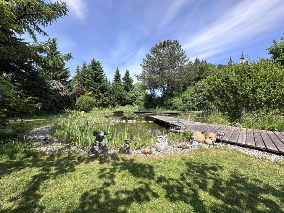 Stilvolles Einfamilienhaus mit Schwimmteich
