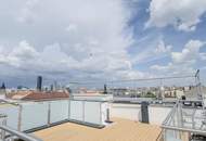 Über den Dächern des Stuwerviertels: elegante 3-Zimmer-Dachgeschosswohnung mit privater Dachterrasse nahe Prater