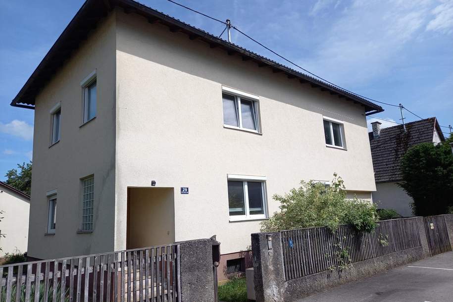 Parkähnlicher 1.168 m² großer Garten mit Pool samt Ein-/Zweifamilienhaus zum Renovieren in ruhiger, sonniger Lage!, Haus-kauf, 318.000,€, 4451 Steyr-Land