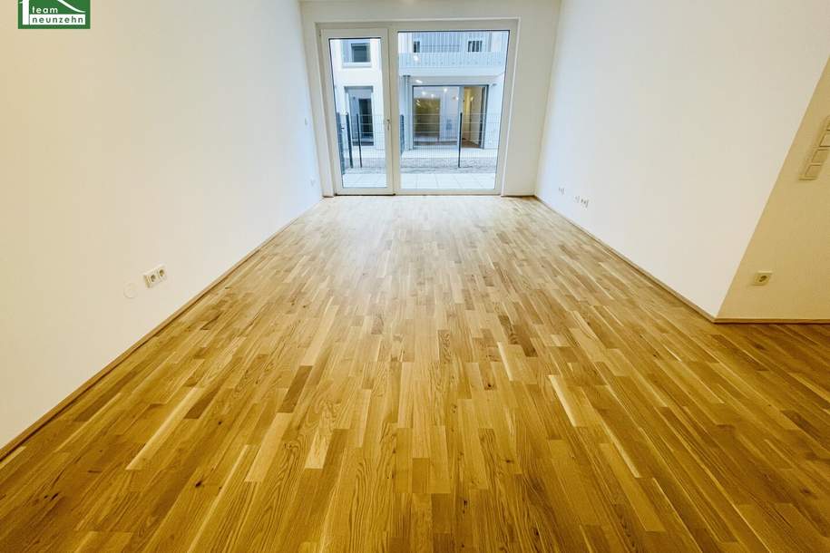Ruhige Wohnung mit Terrasse und Garten in einer modernen Neubauanlage! Garagenplatz im Kaufpreis inkludiert! Befristet vermietet - Für Anleger und Eigennutzer!, Wohnung-kauf, 389.000,€, 1220 Wien 22., Donaustadt
