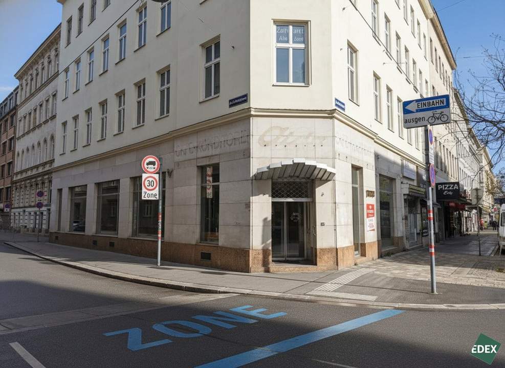 Café in Frequenzlage mit großer Auslage direkt auf der Thaliastraße