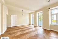 Wohnen beim Schloss Belvedere: 3-Zimmer Erstbezug im Stilaltbau mit Balkon
