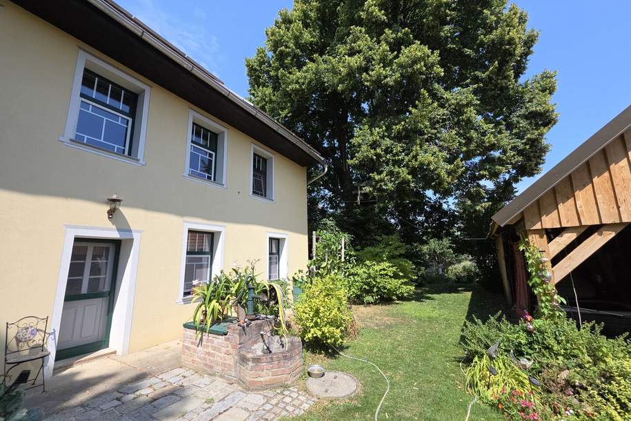 Einzigartiges Wohnrefugium umgeben von einem wunderschönen Garten mit Altbaumbestand, Haus-kauf, 690.000,€, 2151 Mistelbach