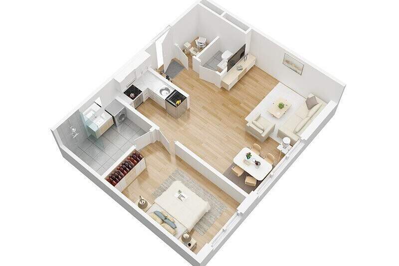 21., ANLAGEOBJEKT - Studio-Apartment - 51,84 m² im EG /Souterrain, tolle Lage! 2023 errichtet!, Wohnung-kauf, 241.000,€, 1210 Wien 22., Donaustadt