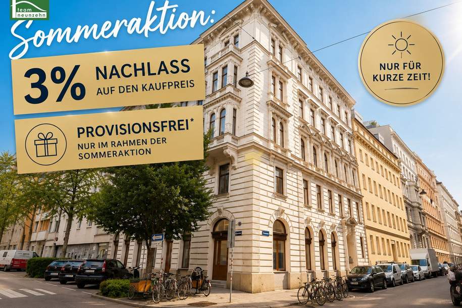 SOMMERAKTION: 3% AUF DEN KAUFPREIS UND PROVISIONSFREI - Hervorragende Stadtwohnung (sanierungsbedürftig) bei Mariahilfer Straße, Wohnung-kauf, 164.800,€, 1060 Wien 6., Mariahilf