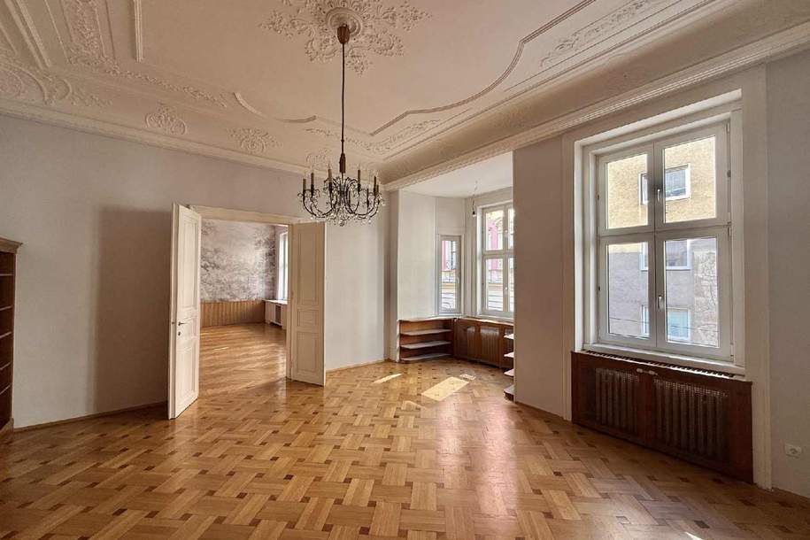 Repräsentative Altbauwohnung mit Stuckdecken, Parkett und großzügiger Raumfolge, Wohnung-kauf, 1.399.000,€, 1080 Wien 8., Josefstadt
