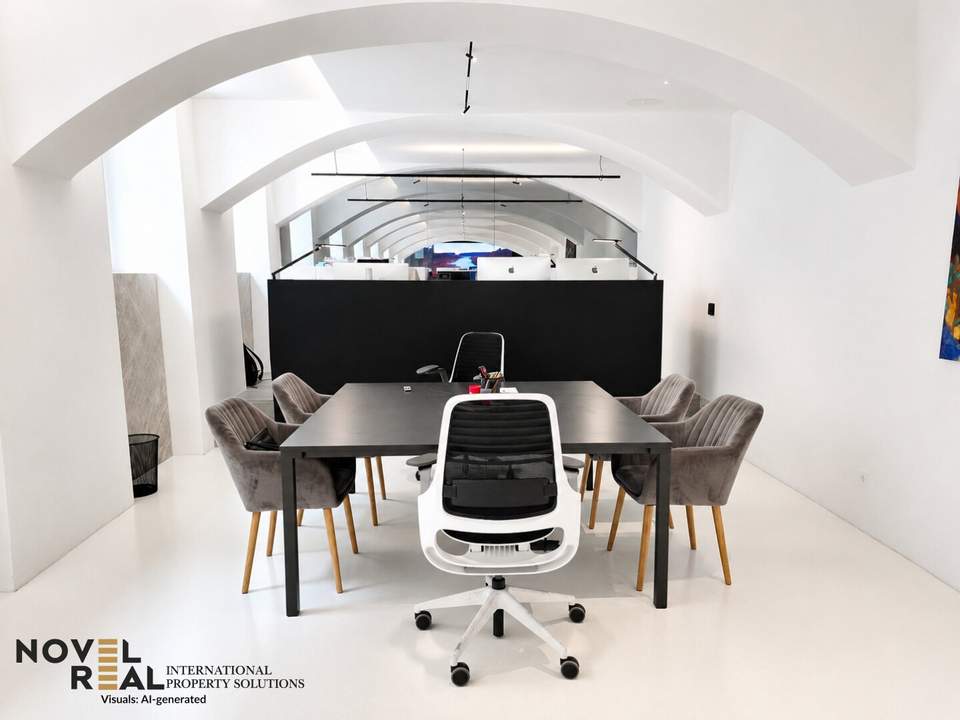 Exklusives Smart Loft Office mit 6,5 m² LED-Wand | Voll ausgestattet | 82,50 m² Designer-Büro