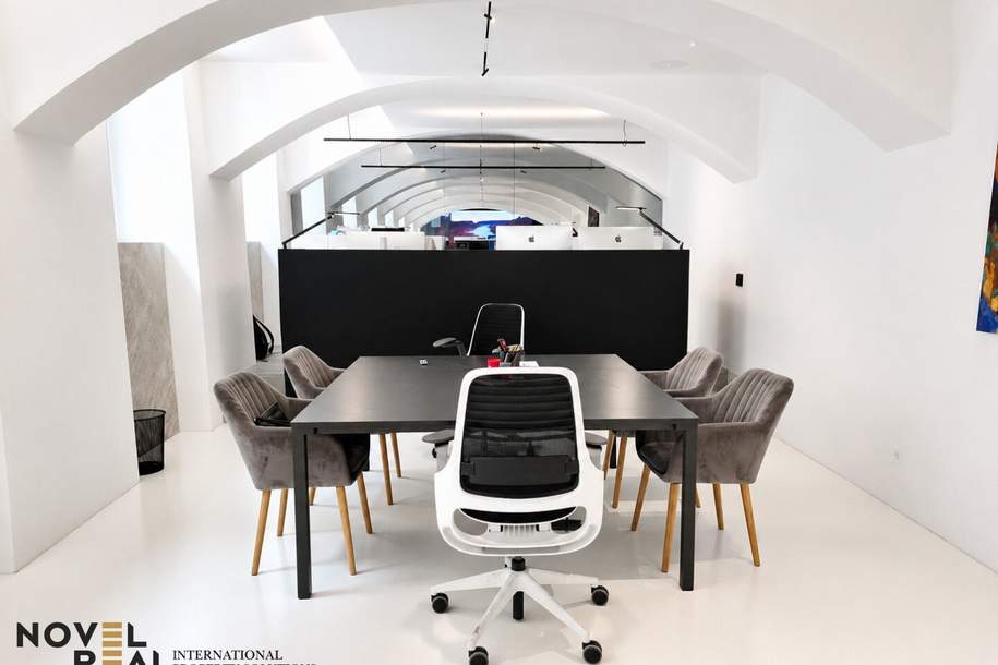 Exklusives Smart Loft Office mit 6,5 m² LED-Wand | Voll ausgestattet | 82,50 m² Designer-Büro, Gewerbeobjekt-legalform.mietkauf, 295.000,€, 1060 Wien 6., Mariahilf