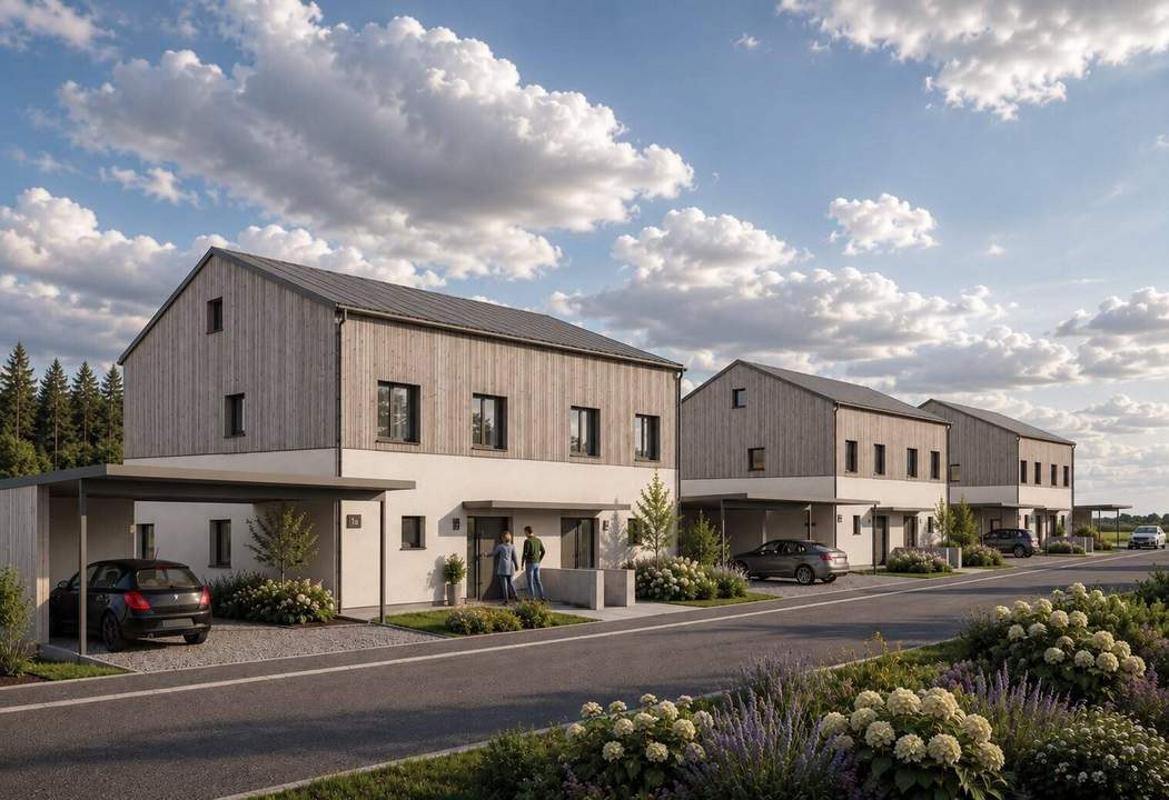 BAUSTART FIXIERT - DOPPELHÄUSER in ZIMMERMEISTERQUALITÄT (ab 109 m² bis 140 m²) - nachhaltig leben im Marktort Neuhofen an der Krems