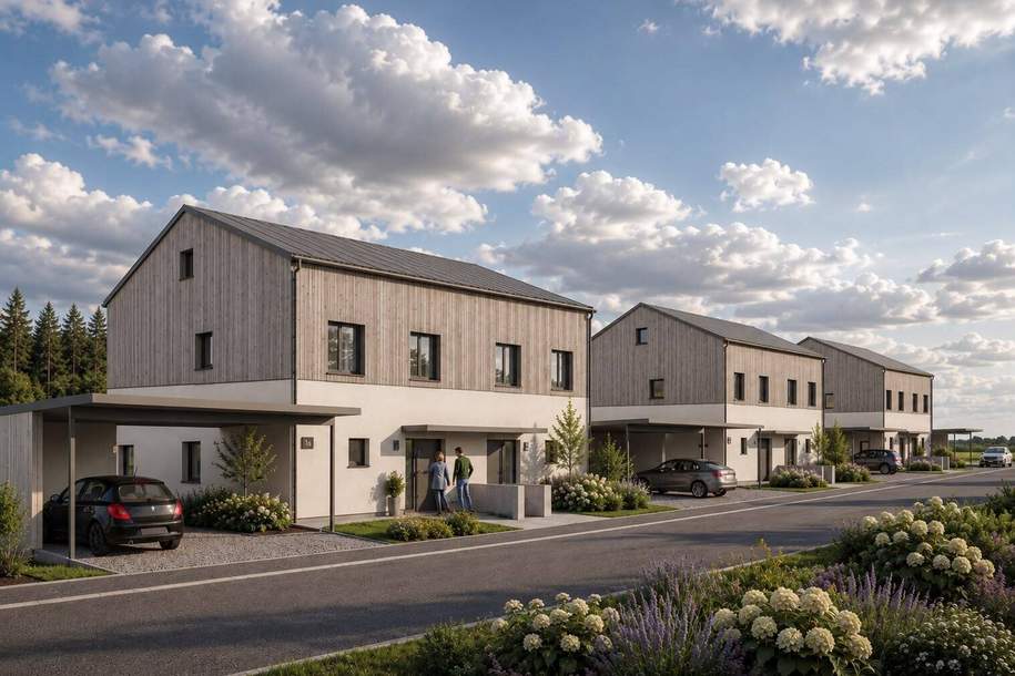 BAUSTART FIXIERT - DOPPELHÄUSER in ZIMMERMEISTERQUALITÄT (ab 109 m² bis 140 m²) - nachhaltig leben im Marktort Neuhofen an der Krems, Haus-kauf, 443.720,€, 4501 Linz-Land