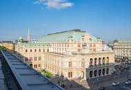 STAATSOPER-BLICK, klimatisiertes 110 m2 Dachgeschoss mit 20 m2 Terrasse, 3 Zimmer, Extraküche, 2 Bäder, Möblierung möglich