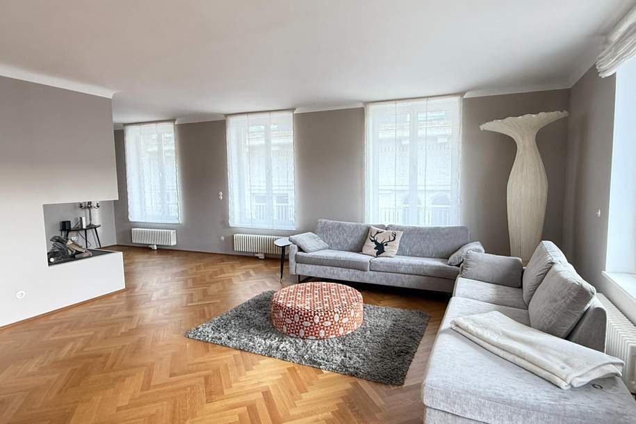 Exklusive, möblierte 4-Zimmer-Luxuswohnung mit Balkon am Hohen Markt – Wohnen im Herzen Wiens, Wohnung-miete, 3.695,00,€, 1010 Wien 1., Innere Stadt