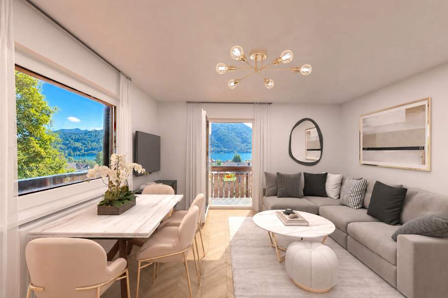 Zweitwohnsitz in Panoramalage mit Blick über den Wolfgangsee!, Wohnung-kauf, 249.000,€, 5340 Salzburg-Umgebung