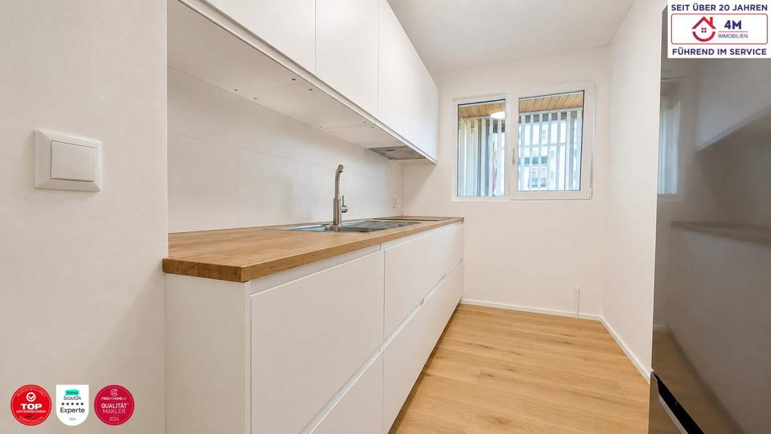 Estbezug in generalsanierter 3-Zimmer-Wohnung mit verglaster Loggia im 4.Lifstock