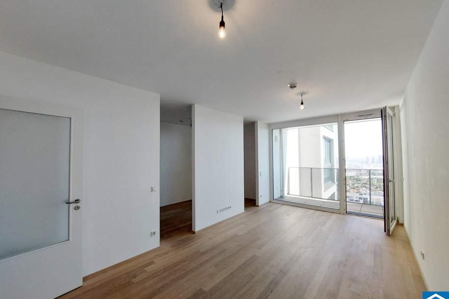 2-Zimmer-Wohnung mit Balkon im 16. OG mit sensationellem Weitblick!, Wohnung-miete, 899,98,€, 1100 Wien 10., Favoriten