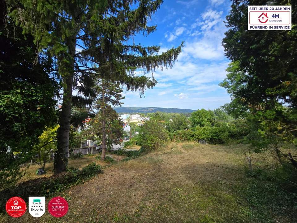 RESERVIERT*ca. 11.000 m2* in 3400 Klosterneuburg mit Traumhafter Aussicht direkt an der Grenze zu 1190 Wien! Bauklasse I &amp; II