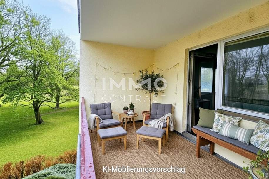 Neuer Preis! Wohnen mit Parkblick und doch zentral: Große, charmante 3-Zimmer-Wohnung in Bad Vöslau, Wohnung-kauf, 272.000,€, 2540 Baden
