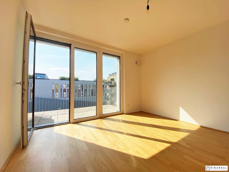 NEUBAU I Schöne 2 Zimmerwohnung mit Balkon | Einbauküche I 1.Dachgeschoss mit Lift | Walter-Jurmann-Gasse | ab 1. Juli 2026