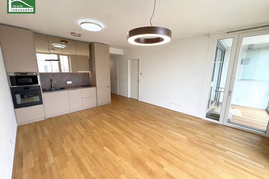Jetzt schnell sichern: Exklusive 2-Zimmer-Wohnung mit Loggia und Pool im VIENNA TWENTY TWO, Wohnung-miete, 1.375,00,€, 1220 Wien 22., Donaustadt
