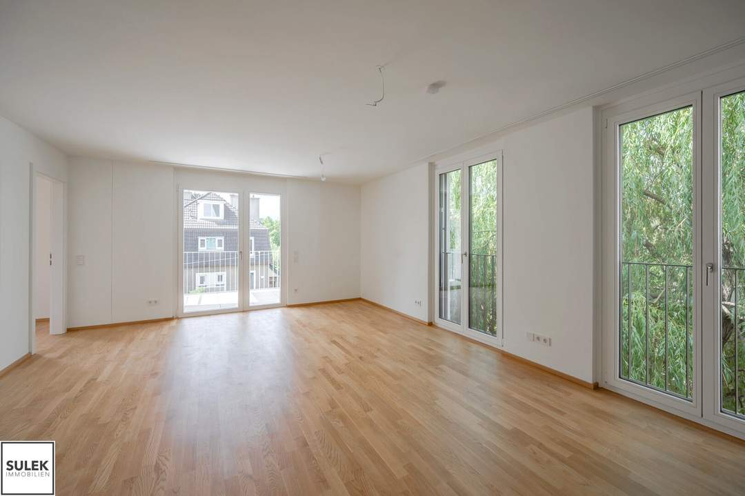 3-Zimmer-Erstbezug mit Südwest-Balkon, 32 m² Wohnküche & Tageslichtbad | VILLMA – Top 2