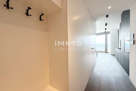 DANUBEFLATS: Elegant möbliertes Studio mit Cityblick: Doorman, Gym, Spa, Pool, Lounges - Internet inkl. - Tiefgaragenstellplatz möglich!, Wohnung-miete, 1.598,96,€, 1220 Wien 22., Donaustadt