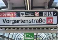 Innenstadt-nahe Lage direkt bei der U1 Vorgartenstraße - Möbliertes Apartment mit Lift im Gebäude! Schlafzimmer in Innenhof-Ausrichtung