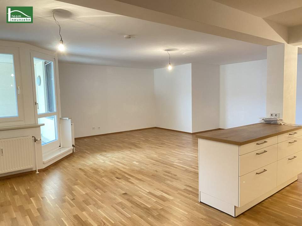 Ruhig gelegene 2-Zimmer Wohnung mit 47 m² Wohnküche, Abstellraum und großer Innenhof-Terrasse!