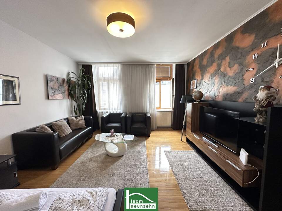 Innenstadt-nahe Lage direkt bei der U1 Vorgartenstraße - Möbliertes Apartment mit Lift im Gebäude! Schlafzimmer in Innenhof-Ausrichtung