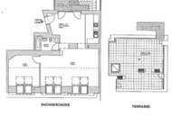 TERRASSENHIT, FERNBLICK, 88 m2 Dachgeschoß mit 41 m2 Terrasse, 2 Zimmer, Küche, Wannenbad, Parketten, Bhf-Meidling, Tanbruckgasse