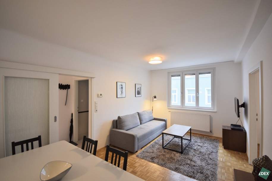 Nähe Augarten und Innenstadt | Möblierte 2-Zimmer-Wohnung, Wohnung-miete, 1.099,00,€, 1020 Wien 2., Leopoldstadt
