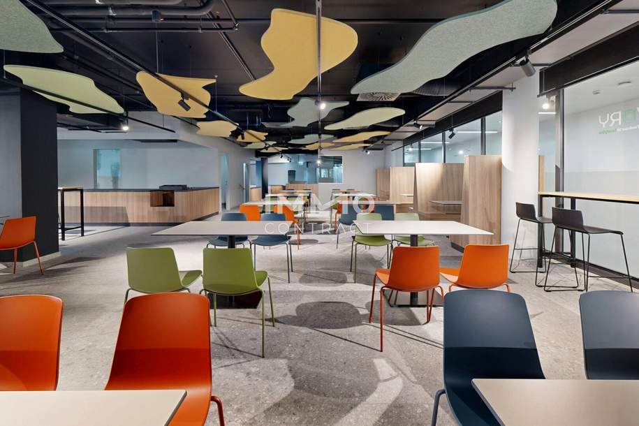 Juice &amp; Coffee Bar in attraktiven Gastronomiefläche im modernen Bürokomplex - TwentyOne, Gewerbeobjekt-miete, 2.090,63,€, 1210 Wien 21., Floridsdorf