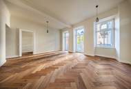 BALKON über 4 Fenster mit über 14 qm! Generalsanierter Altbau beim Belvedere mit 2 Bädern!