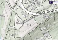 Schnell sein bei dem Preis! Seltenes Baugrundstück mit genialem Donau-Blick in ruhiger Lage: 2.168 m² für großzügiges Eigenheim, Mehrgenerationenwohnen oder Wohnen &amp; Arbeiten auf einem Grundstück!