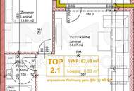 Erstbezug: Helle 2-Zimmer-Wohnung mit gemütlicher Loggia in Münichsthal
