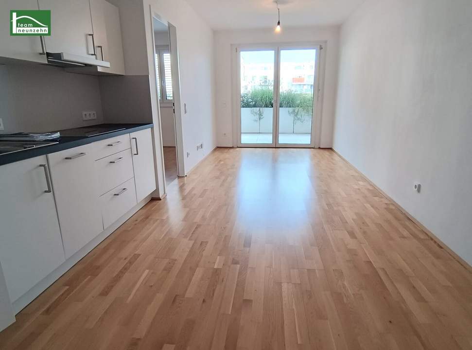 Ruhe auf der begrünten Terrasse genießen - hofseitige 2 Zimmer Neubauwohnung in bester Lage!