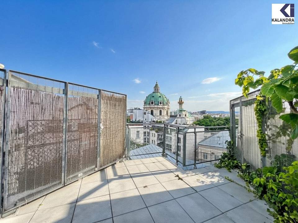 360 TOUR // TERRASSEN- DACHGESCHOßWOHNUNG NAHE KARLSKIRCHE