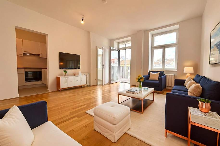 Helle 3-Zimmer Altbauwohnung mit Balkon und Küche nahe Arthaberpark!, Wohnung-kauf, 295.000,€, 1100 Wien 10., Favoriten