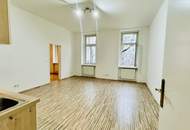 Kleine Altbauwohnung, frisch ausgemalt, neuwertige Küche, ruhig im Hinterhof gelegen, mit guter Raumaufteilung.