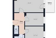 Sonnige, frisch sanierte 2-Zimmer-Wohnung mit Loggia in St. Kanzian (Höhenweg 3)