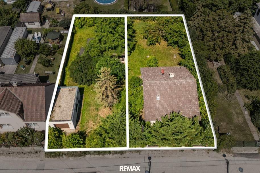 "Sonniges Baugrundstück in 1220 Wien – 532 m² EIGENGRUND mit Altbestand", Grund und Boden-kauf, 399.000,€, 1220 Wien 22., Donaustadt