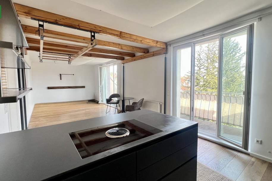 Schöne DG-Wohnung in ruhiger Lage mit hochwertiger Küche & Balkon. Videorundgang vorhanden., Wohnung-kauf, 328.000,€, 1130 Wien 13., Hietzing