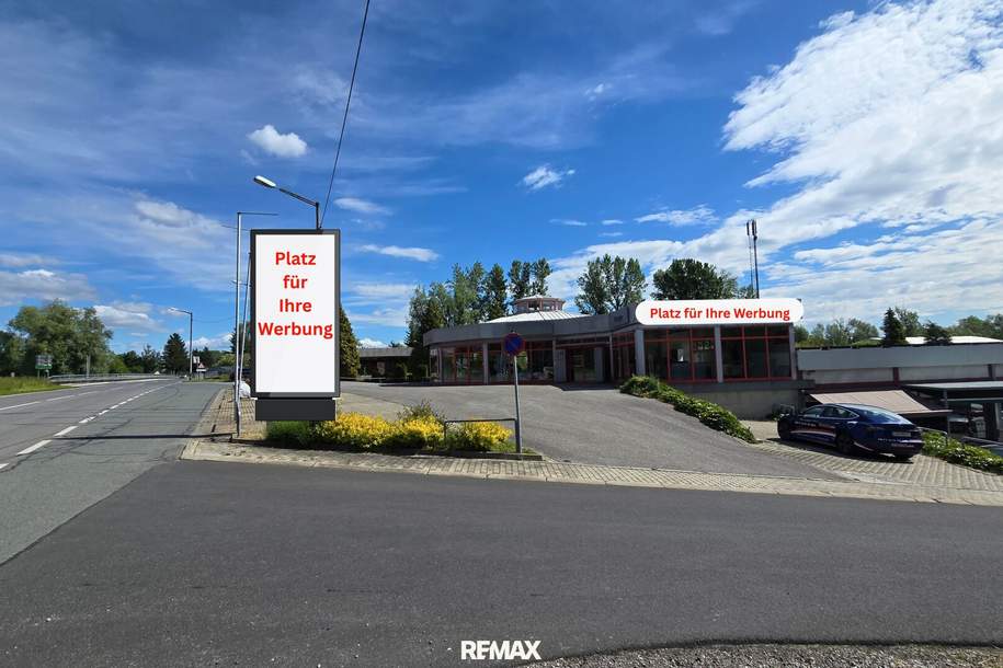 Flexible Gewerbefläche in Spielfeld – 330 m² Halle, 700 m² Freifläche, teilbar und bestens sichtbar, Gewerbeobjekt-miete, 2.264,00,€, 8472 Leibnitz