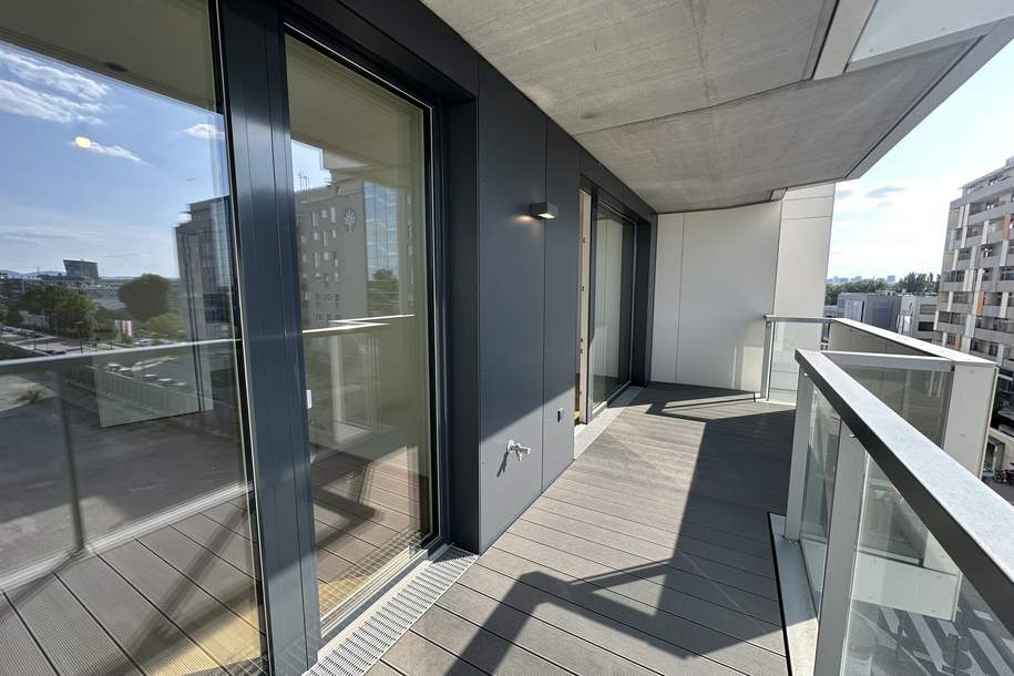 MARINA TOWER - Helle 2-Zimmer-Wohnung mit Balkon und überdachter Loggia, Wohnung-miete, 995,99,€, 1020 Wien 2., Leopoldstadt