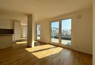 Lichtdurchflutete Dachwohnung mit offenem Wohn-Essbereich