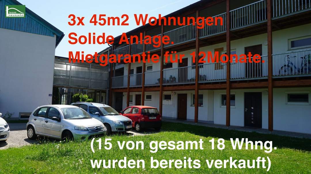 3x 2-Zimmer Wohnungen mit Mietgarantie für 48 Monate mit mind. 4,2% Rendite. Solide &amp; verlässliche Anlage. (15 Whng. bereits verkauft).