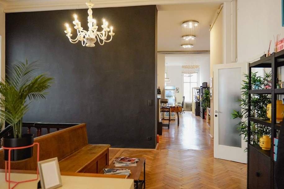 Unbefristete, repräsentative Bürofläche mit Altbaucharme Nahe Margaretenplatz zu mieten, Gewerbeobjekt-miete, 4.894,32,€, 1050 Wien 5., Margareten