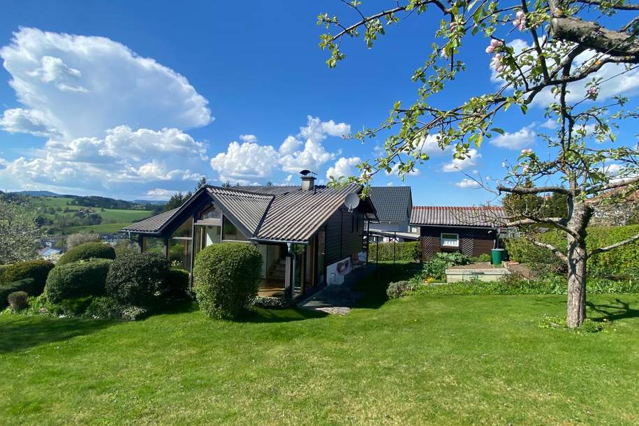 Baugrundstück mit Wochenendhaus - herrliche Aussicht ins Mühlviertel!, Grund und Boden-kauf, 235.000,€, 4180 Urfahr-Umgebung